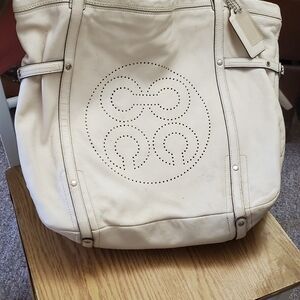 Elegant Cream Designer Tote Bag